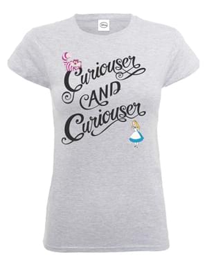 Kaos Alice in Wonderland Curiouser & Curiouser untuk wanita