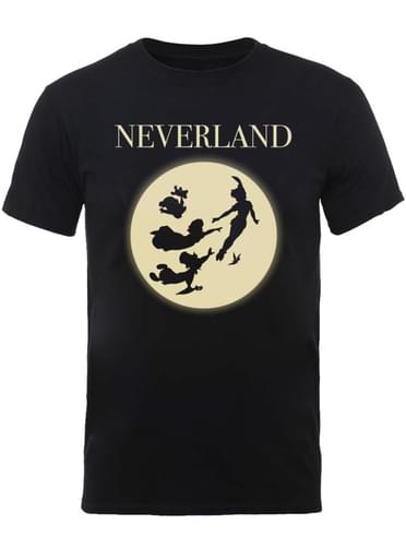 T-shirt de Peter Pan Moon Silhouettes para homem