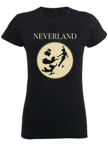 T-shirt de Peter Pan Moon Silhouettes para mulher