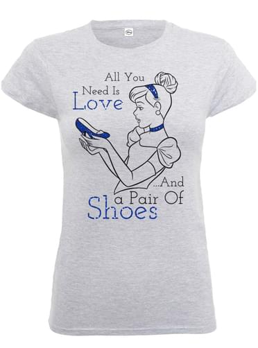 T-shirt de A Cinderela para mulher Love and Shoes
