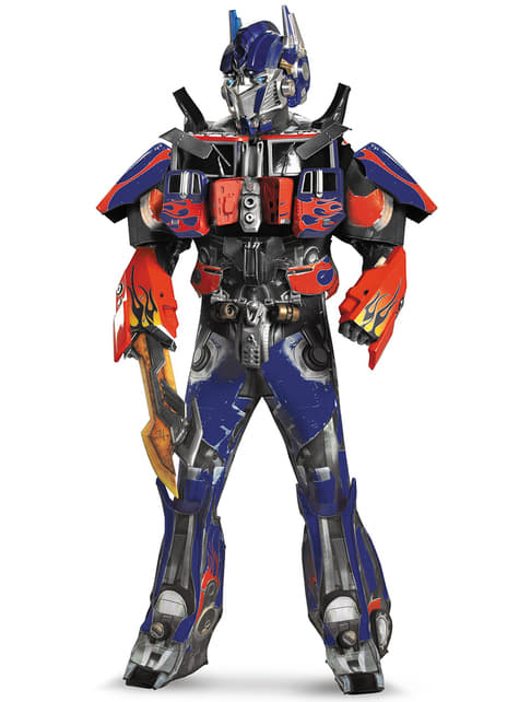 disco Realizable Seguro Disfraz de Transformers Optimus Prime Dark of the Moon Élite para adulto.  Entrega 24h | Funidelia