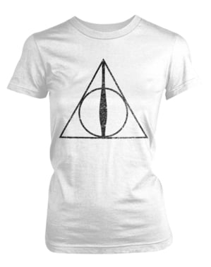 Ο Harry Potter Deathly αποπνέει σύμβολο t-shirt για τις γυναίκες