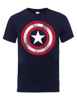 कैप्टन अमेरिका व्यथित शील्ड टी-शर्ट