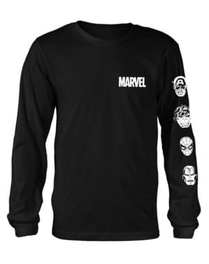 Tricou Marvel Comics Stacked Heads cu mânecă lungă