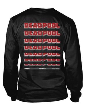 デッドプールフェードアウトロゴの長袖Tシャツ