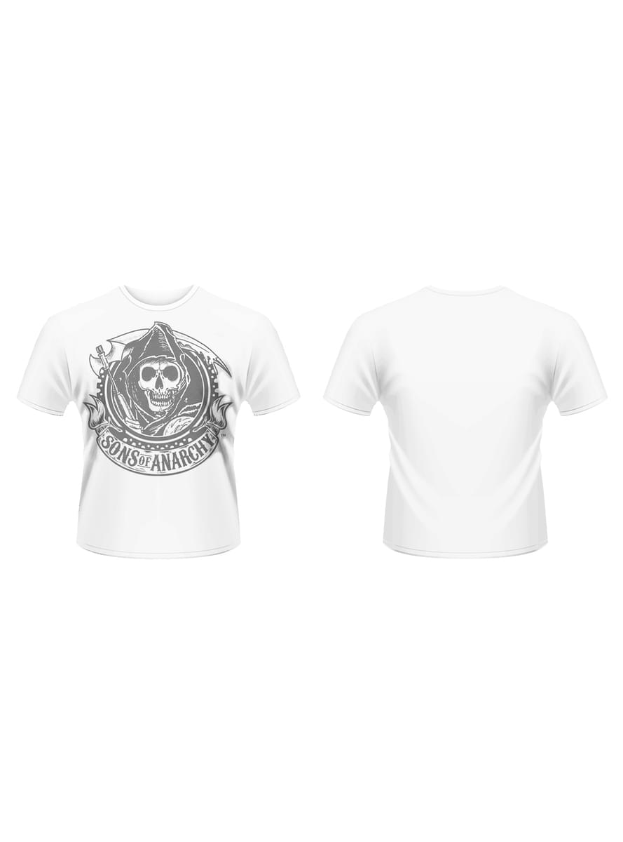 Tričko Zákon gangu (Sons of Anarchy) Reaper bilé