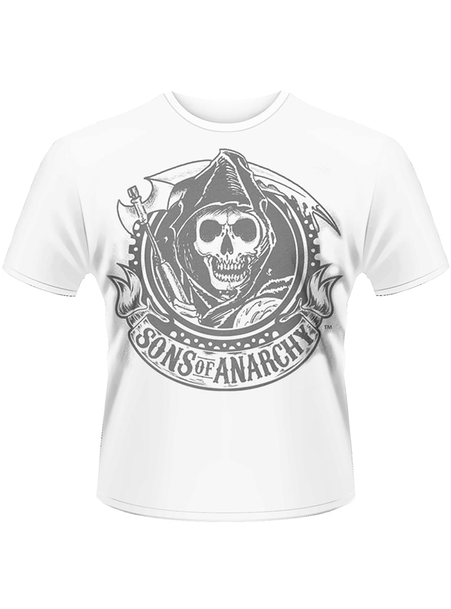 Koszulka Sons Of Anarchy Reaper biała