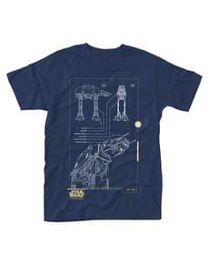 Tričko Star Wars (Hvězdné války) Rogue One At-Act technická kresba