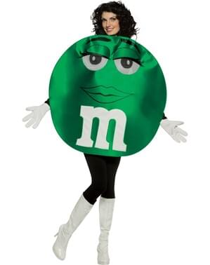Disfraz de M&Ms Verde deluxe adulto