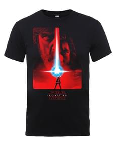 Tričko s motivem plakátu Hvězné války: Poslední Jedi (Star Wars:The Last Jedi) černé