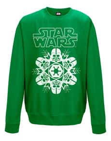 Green Star Wars Vader Snowflake sweatshirt