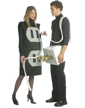 Kostým pro pár zásuvka a zástrčka