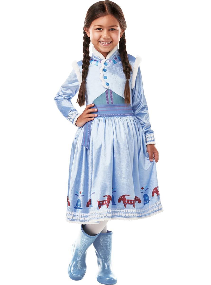 costume anna deluxe la reine des neiges fille joyeuses fetes avec olaf