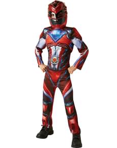Costume da Power Rangers rosso deluxe per bambino