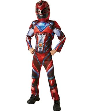Red Power Ranger Power Rangers deluxe costume for boys