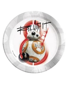 Star Wars The Last Jedi BB-8 set of 8 plates