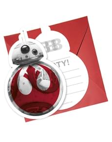 Star Wars The Last Jedi set of 6 invitations