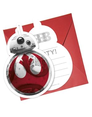 6 invitații Star Wars - The Last Jedi