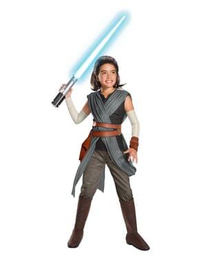 Rey super deluxekostume til piger - Star Wars: The Last Jedi