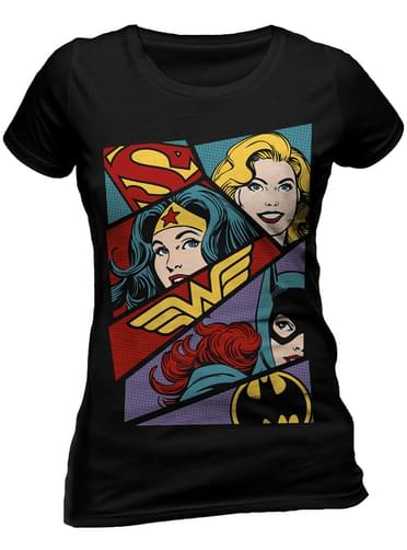 T-shirt de Dc Comics Dc Heroine Pop Art para mulher