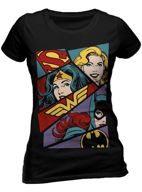 Camiseta Dc Comics Heroine Art para mujer para fans | Funidelia