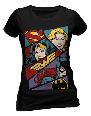T-shirt Dc Comics Dc Heroine Pop Art femme