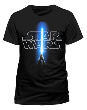 Yıldız Savaşları Logosu ve Lightsaber tişört