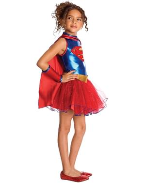 Dievčenský kostým Supergirl s tylovou sukničkou