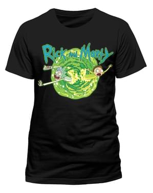 Black Rick ve Morty Portal tişörtleri
