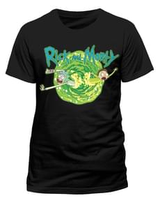 Černé triko portál Rick a Morty