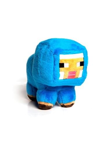 Peluche de Minecraft Bebé Ovelha Azul pequeno