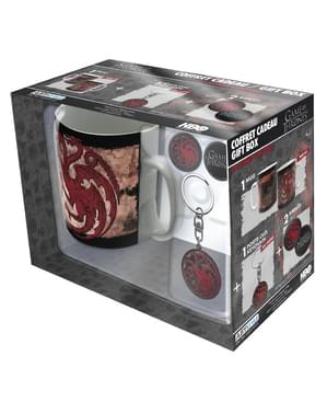 Targaryen Geschenk Set: Tasse, Schlüsselanhänger und Buttons - Game of Thrones