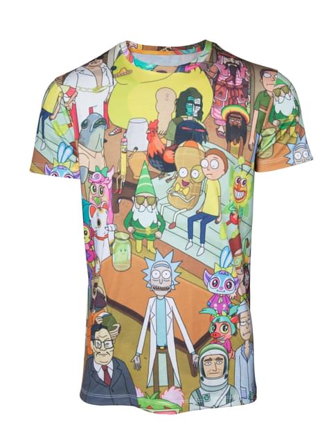 Maglietta di Rick e Morty printed Allover per uomo