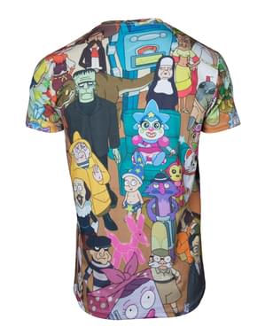 Rick dan Morty Dicetak Kaos All-over untuk pria