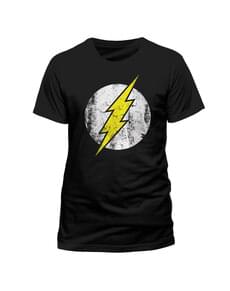 T-shirt de Flash Distressed Logo preta
