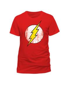 T-shirt de Flash Distressed Logo vermelha
