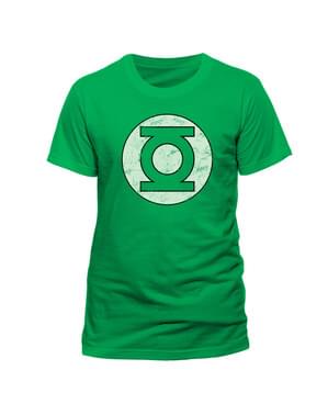 Green Lantern ødelagt logo t-shirt til mænd