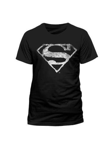 T-shirt de Super-Homem Logo BN
