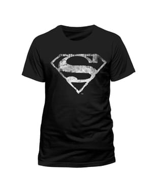 सुपरमैन लोगो ब्लैक एंड व्हाइट टी-शर्ट