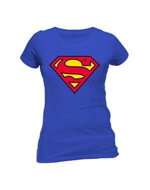Kadınlar için Superman Classic Logo tişört