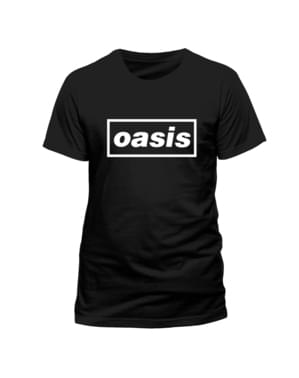 ओएसिस ब्लैक लोगो टी-शर्ट