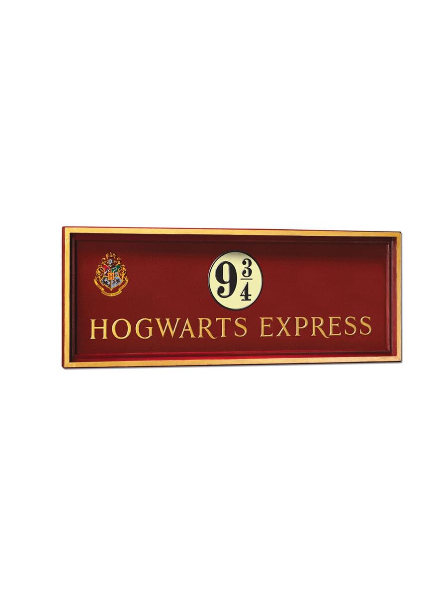 Schild Gleis 9 3/4 Hogwarts Express Harry Potter offizielle für Fans Funidelia