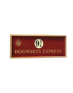 Cedule Nástupiště 9 3/4 Expres do Bradavic Harry Potter