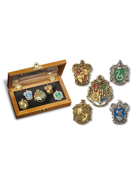 Hoofdstraat opslaan Aan het leren Hogwarts Afdelingen doos met emblemen Harry Potter *officieel* voor fans |  Funidelia