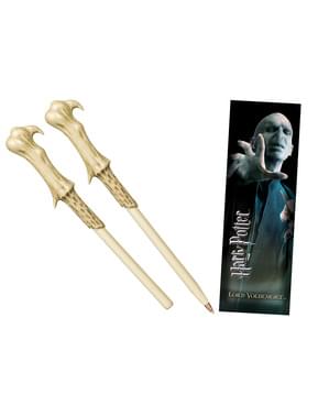 Set penna bacchetta magica e segnalibro Harry Potter Voldemort