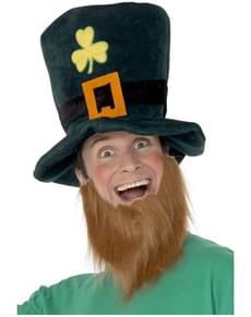 Chapéu de Leprechaun com barba