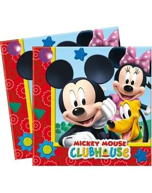 20 serviettes en papier Mickey - ClubHouse