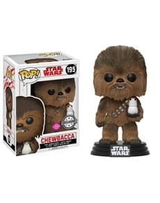 Funko POP! Chewbacca avec Porg velours - Star Wars: Les Derniers Jedi