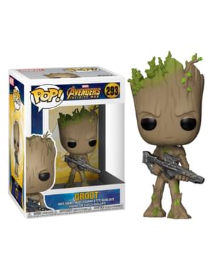 Funko POP! Bobble: Groot adolescente con arma - Los Vengadores: Infinity War