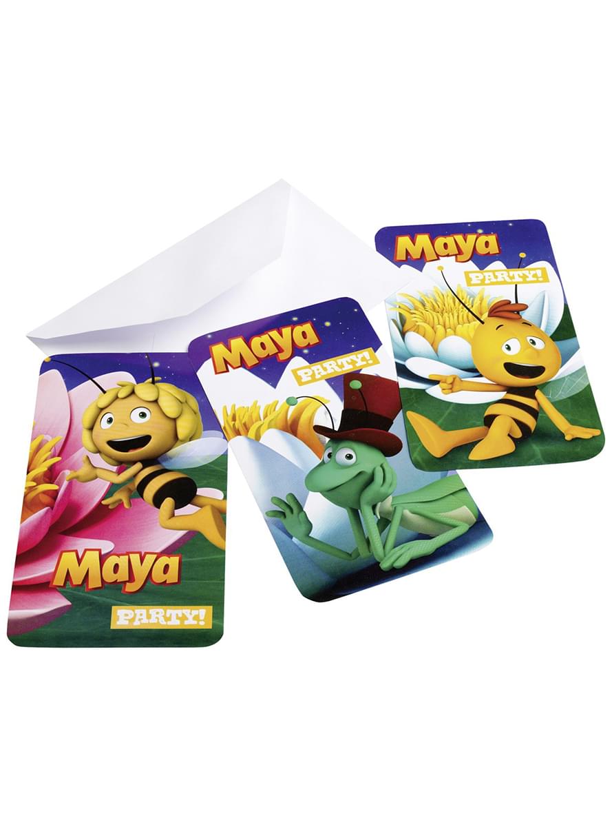 6 invitaciones La Abeja Maya